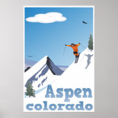 Aspen, Colorado, Felsberg, Skiposter Poster (Vorne)