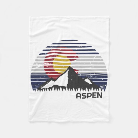 Aspen Colorado Flag - Grafschaft Berg Fleecedecke (Vorderseite)