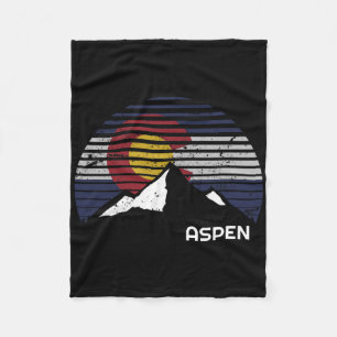 Aspen Colorado Flagge - Co Bluebird Day Mountain Fleecedecke