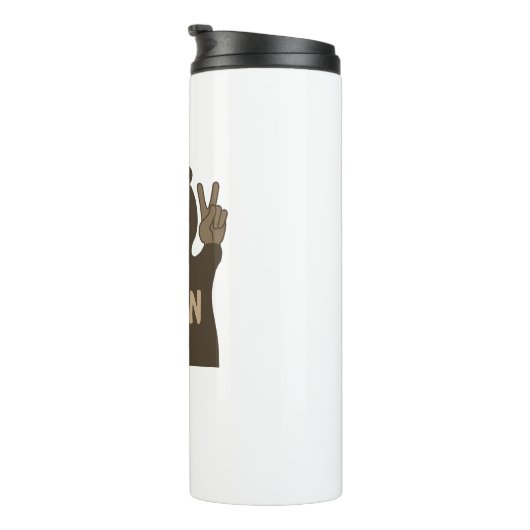 Aspen Colorado Friedensbär Thermosbecher (Nach rechts gedreht)