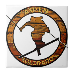 Aspen Colorado Holzskilometer Fliese