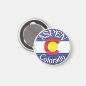 Aspen Colorado Kreismagen Magnet (Vorderseite/Rückseite)
