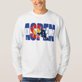 Aspen Colorado mit Snowboarder T-Shirt