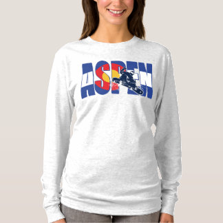 Aspen Colorado mit Snowboarder T-Shirt