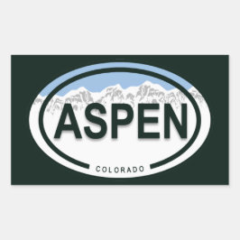 Aspen Colorado Mountain Tag Stickers