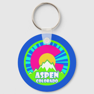 Aspen Colorado Neonberge Schlüsselanhänger
