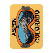 Aspen Colorado Orangenschneedecke Magnet (Vertikal)