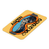 Aspen Colorado Orangenschneedecke Magnet (Linke Seite)