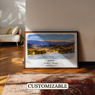 Aspen Colorado Poster, Aquarell, Maßgeschneidert Poster