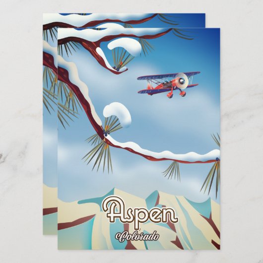 Aspen Colorado Reiseplakat (Vorne/Hinten)
