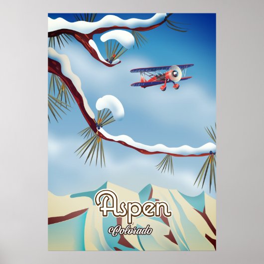 Aspen Colorado Reiseplakat Poster (Vorne)