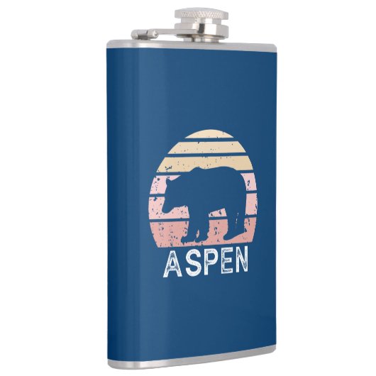 Aspen Colorado Retro Bär Flachmann (Rechts)