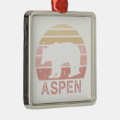 Aspen Colorado Retro Bär Ornament Aus Metall (Rechts)