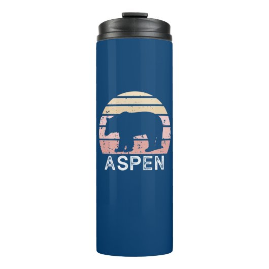 Aspen Colorado Retro Bär Thermosbecher (Vorderseite)
