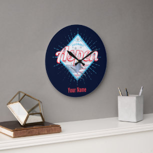 Aspen Colorado Retro Skier Vintag USA Ski Große Wanduhr