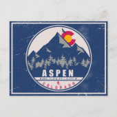 Aspen Colorado Retro Sunset Souvenirs 80er Postkarte (Vorderseite)