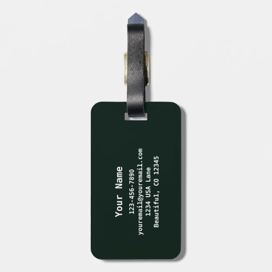 Aspen Colorado Rocky Mountain Gepäckanhänger (Rückseite vertikal)