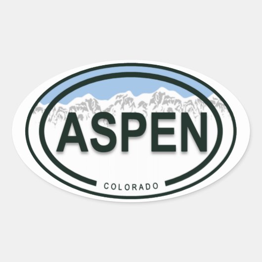 Aspen Colorado Rocky Mountain Ovaler Aufkleber (Vorderseite)
