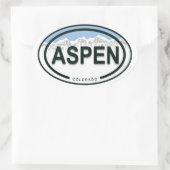 Aspen Colorado Rocky Mountain Ovaler Aufkleber (Tasche)