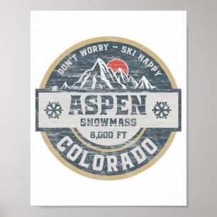 Aspen Colorado Rocky Mountains T-Shirt Wandern Cam Poster