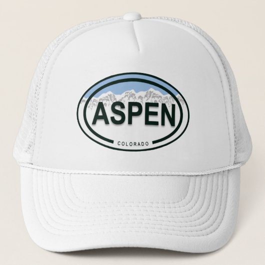 Aspen Colorado Rocky Mountains Truckerkappe (Vorderseite)