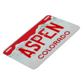 Aspen Colorado roter Nummernschildmagnet Magnet (Linke Seite)