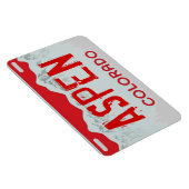 Aspen Colorado roter Nummernschildmagnet Magnet (Rechte Seite)