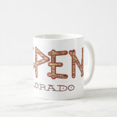 Aspen Colorado rustikale Tasse (VorderseiteRechts)