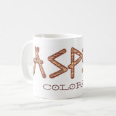Aspen Colorado rustikale Tasse (Vorderseite Links)