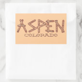 Aspen Colorado rustikaler Autoaufkleber Rechteckiger Aufkleber (Tasche)