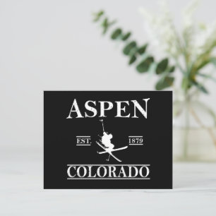 Aspen Colorado ski Feiertagspostkarte