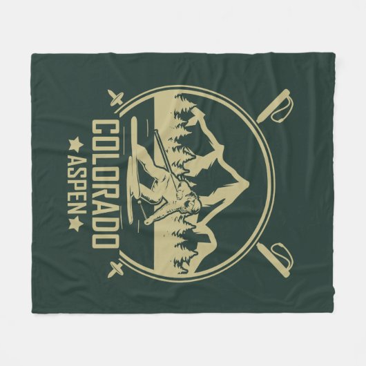 Aspen Colorado Ski Fleecedecke (Vorderseite (Horizontal))