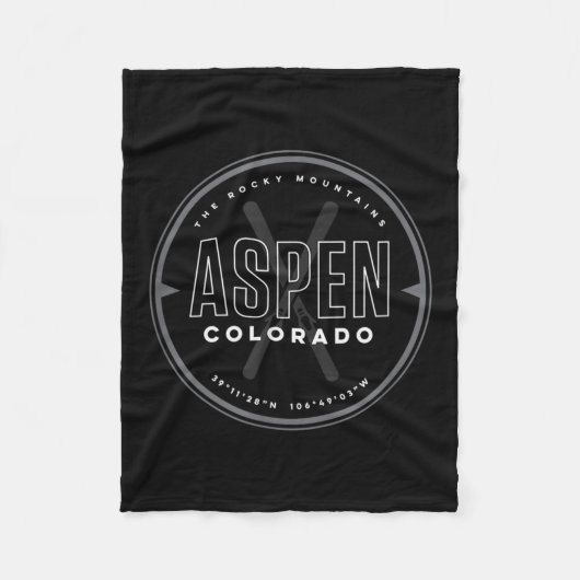 Aspen Colorado Ski Fleecedecke (Vorderseite)