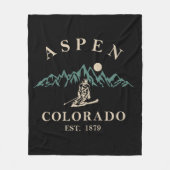 Aspen Colorado ski Fleecedecke (Vorderseite)