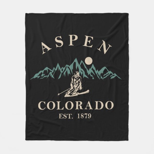 Aspen Colorado ski Fleecedecke (Vorderseite)