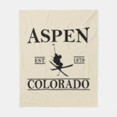 Aspen Colorado ski Fleecedecke (Vorderseite)