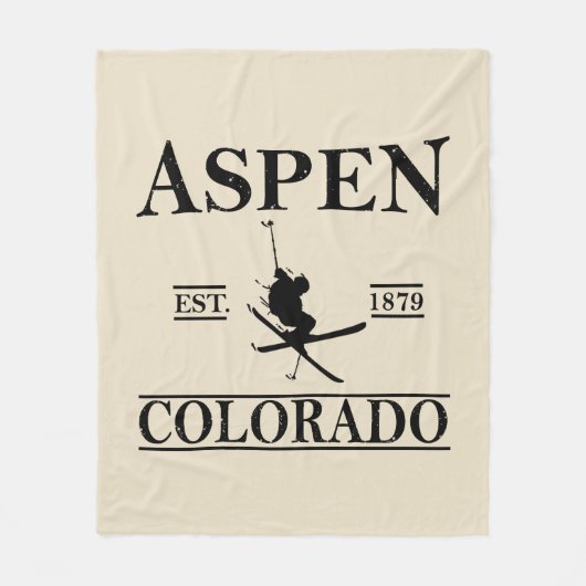 Aspen Colorado ski Fleecedecke (Vorderseite)