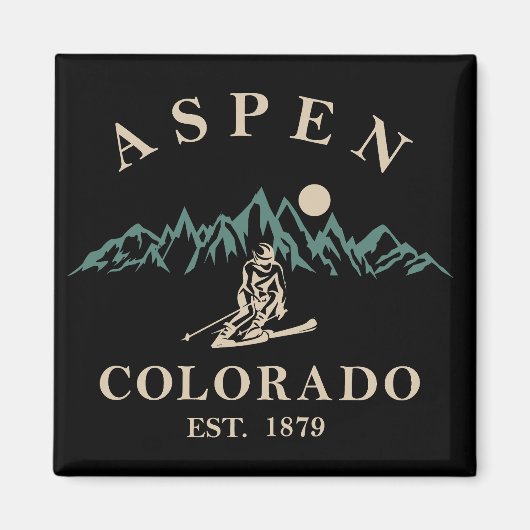 Aspen Colorado ski Magnet (Vorne)