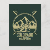 Aspen Colorado Ski Postkarte (Vorderseite)