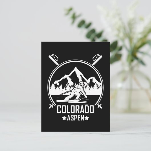 Aspen Colorado ski Postkarte (Stehend Vorderseite)