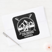 Aspen Colorado ski Quadratischer Aufkleber (Umschlag)