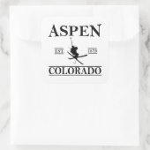 Aspen Colorado ski Quadratischer Aufkleber (Tasche)