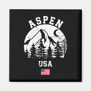 Aspen Colorado Ski Resort Alpin Ski American F Magnet