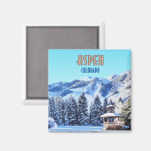 Aspen Colorado Ski Resort Berge Magnet (Vorderseite/Rückseite)