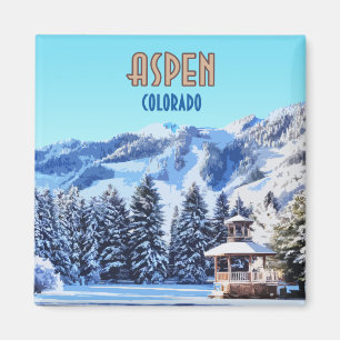 Aspen Colorado Ski Resort Berge Magnet