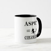 Aspen Colorado ski Tasse (VorderseiteRechts)