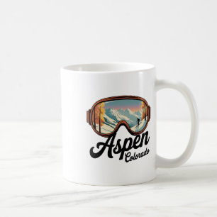 Aspen Colorado Skibrille - Retro Skifahren Andenke Kaffeetasse