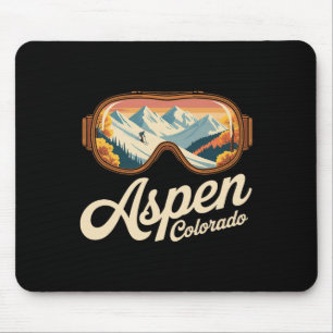 Aspen Colorado Skibrille - Retro Skifahren Souveni Mousepad