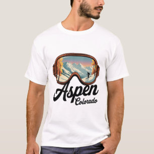 Aspen Colorado Skibrille - Retro Skifahren Souveni T-Shirt