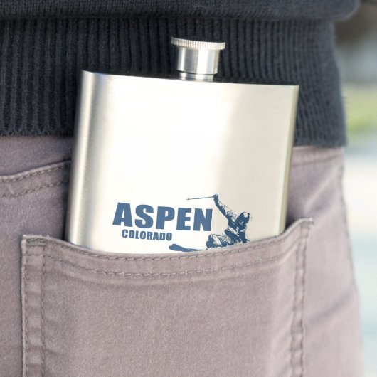Aspen Colorado Skier Flachmann (Beispiel)